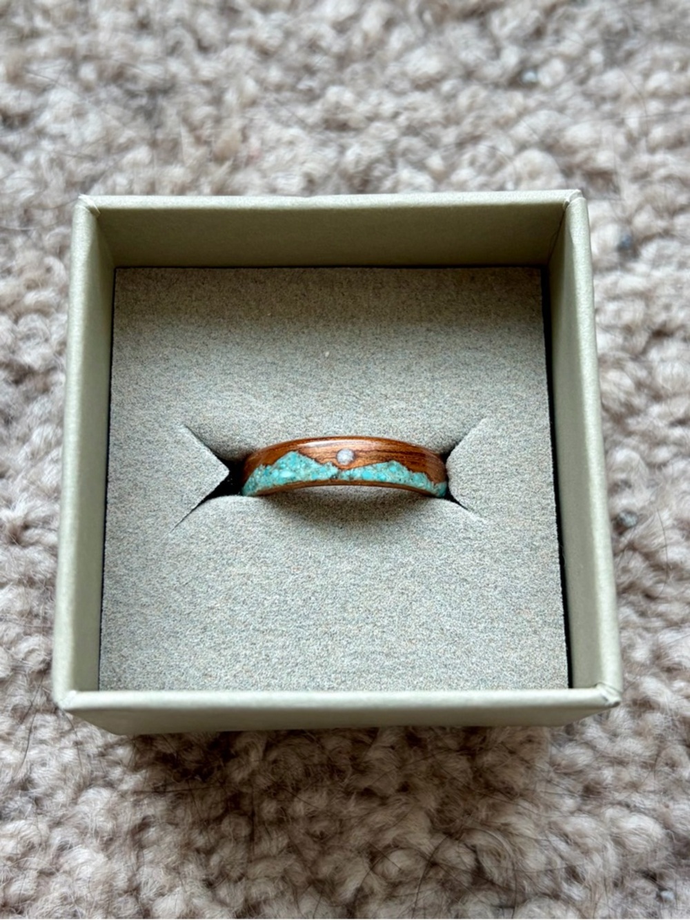 Koa & Turquoise Mountain 4.5mm ring